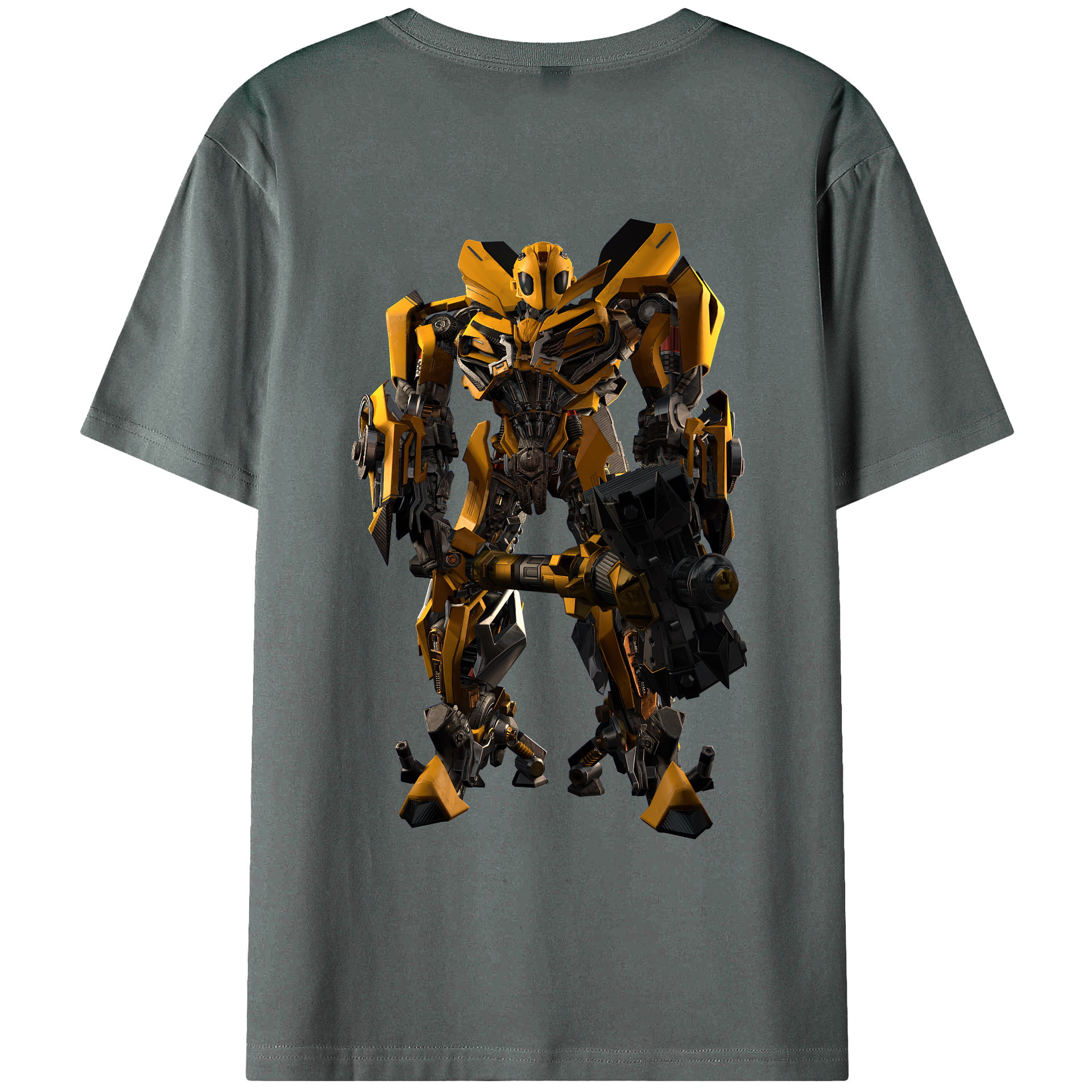 （画像用） Transformers トランスフォーマー 綿100％ メンズ半袖Tシャツ（バックプリント） 通気性